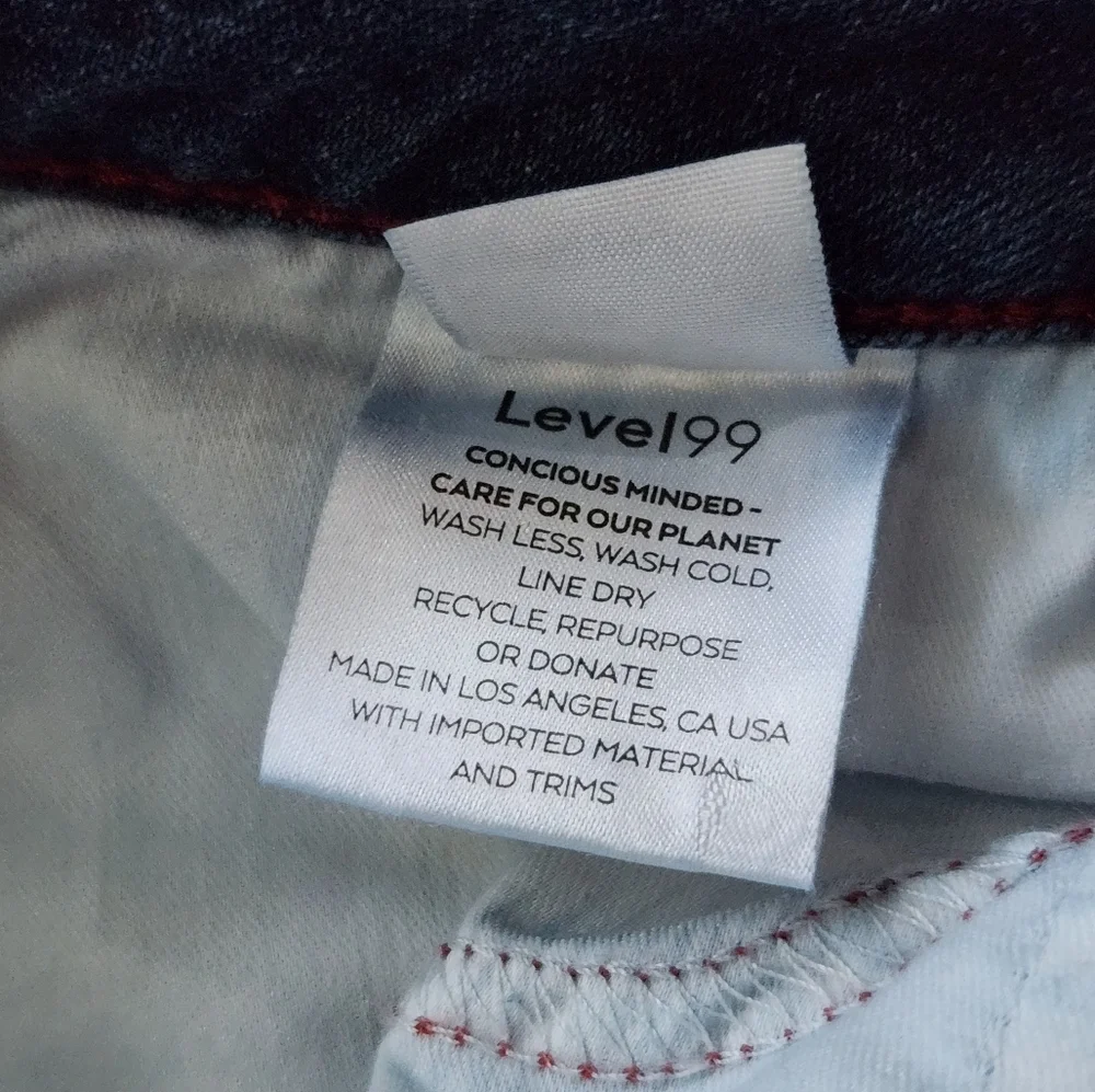 Level 99 Indigo Skinny Jeans Women’s Denim Jeggings Size 26 EUC‎